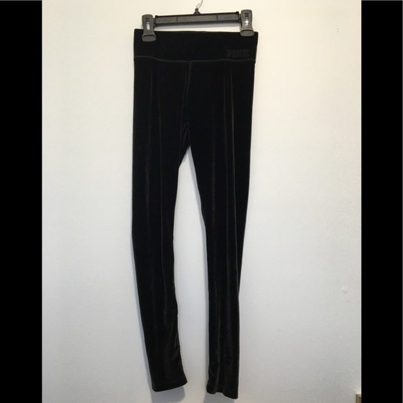 Victoria Secret Pink Velvet Flat Yoga Leggings - Picture 3 of 8